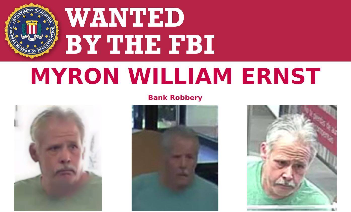 Myron William Ernst, bank robbery, armed robbery, florida, alabama