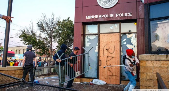 daily lash, george floyd Video: Minneapolis protesters run off police, burn police station to the ground