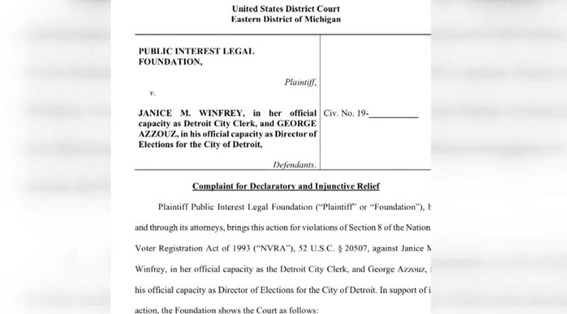 dead people voting in michigan, voter fraud, lawsuit