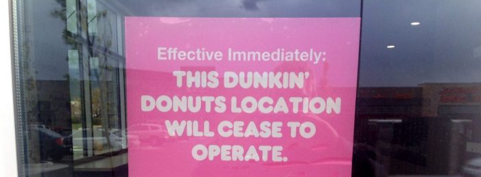 Dunkin’ Donuts to permanently close 800 U.S stores