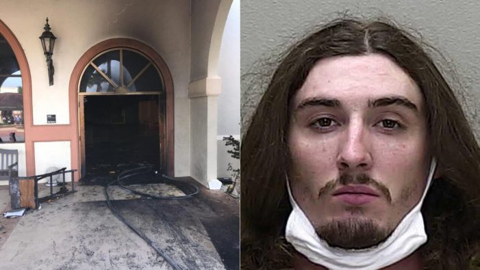 Florida man smiles, laughs after he crashed into packed church, set it on fire